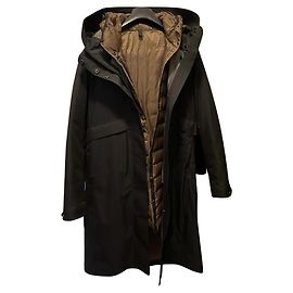 Blauer Parka Lungo Nero Nero