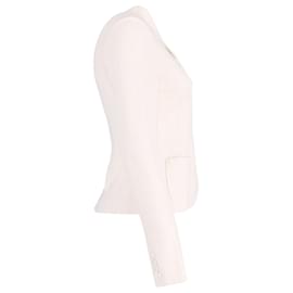 Ralph Lauren-Ralph Lauren Button-Front Blazer in Cream Linen-White,Cream