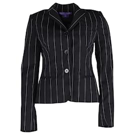 Ralph Lauren-Ralph Lauren Striped Blazer in Black and White Cotton -Other