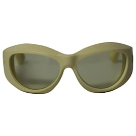 Bottega Veneta-Bottega Veneta Thick Injection Round Sunglasses in Yellow Acetate-Yellow