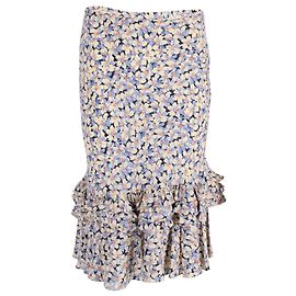 Gonna longuette con volant floreali Ralph Lauren in cotone multicolore Altro