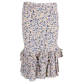 Ralph Lauren-Ralph Lauren Floral Ruffled Midi Skirt in Multicolor Cotton -Other