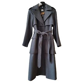 BURBERRY GRAY WILSFORD COAT IN CASHMERE Grey