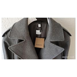 Burberry-CAPPOTTO WILSFORD BURBERRY GRIGIO IN CASHMERE-Grigio