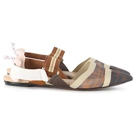 Fendi-Fendi Multicolor Mesh Colibri Ballerina Flats-Multiple colors