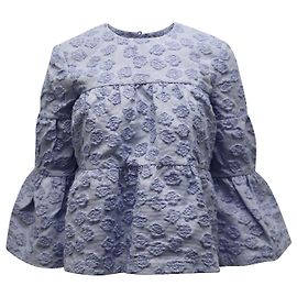 Marc by Marc Jacobs Blusa de balanço Seeksucker Co em camadas em acrílico azul Azul