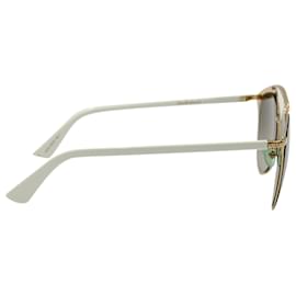 Dior-Dior Cat-Eye Aviator Sunglasses in Gold Metal-Golden