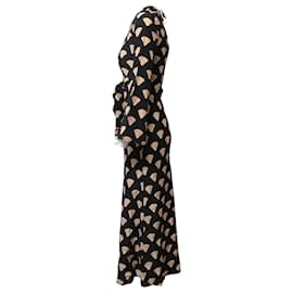 Autre Marque-Vestido largo con estampado de conchas en seda multicolor Nora de Rixo London-Otro