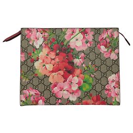 Gucci Custodia GG Supreme con monogramma Bloom Beige