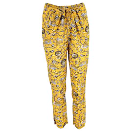 Isabel Marant-Isabel Marant Etoile Paisley Print Lounge Pants in Yellow Cotton-Yellow