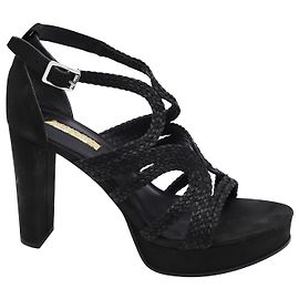 Ralph Lauren Aleena Sandals in Black Suede Black