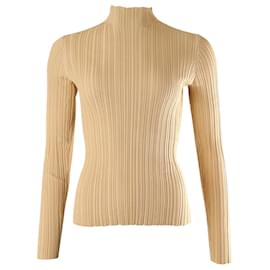 Acne-Acne Studios Textured Turtleneck Sweater in Beige Polyamide-Beige