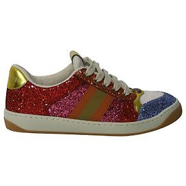 Gucci Lovelight Screener Glitter Sneaker in Multicolor Canvas  Multiple colors