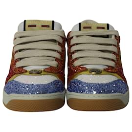 Gucci-Gucci Lovelight Screener Glitter Sneaker aus mehrfarbigem Canvas-Mehrfarben