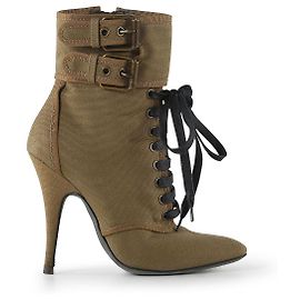Botas militares Balmain X Giuseppe Zanotti cáqui no tornozelo Verde Caqui