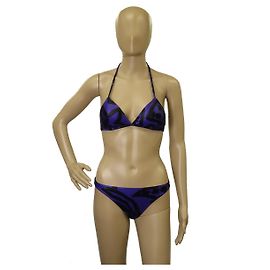 *Christian Dior Badeanzug Bikini Bademode Nylon 85% Polyurethan 5% Lila Lila Schwarz Schwarz Lila