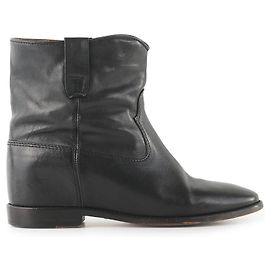Isabel Marant Etoile Black Leather Biker Boots Black