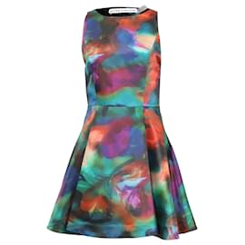 Alice + Olivia-Alice + Olivia Emery Floral Dress in Multicolor Polyester-Multiple colors