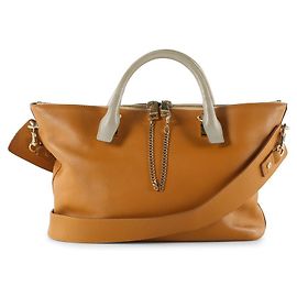 Chloé Chloe Tan Leather Medium Baylee Tote Bag Brown Beige