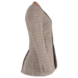 Ralph Lauren-Ralph Lauren Houndstooth Check Pattern Blazer in Multicolor Wool -Other