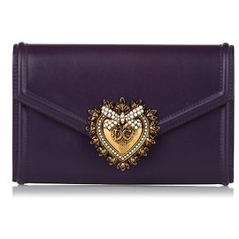 Dolce & Gabbana Dolce&Gabbana Lila Devotion Gürteltasche aus Leder Lila