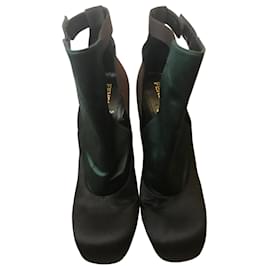 Fendi-Fendi satin ankle boots-Multiple colors