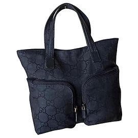 Gucci logoed canvas mini bag Black