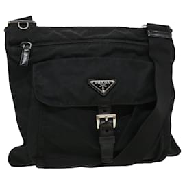 Prada-PRADA Shoulder Bag Nylon Black Auth ar7475-Black