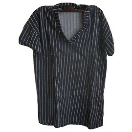 Zara Mittellanges Kleid aus Baumwolle grau Grau