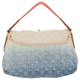 Louis Vuitton-LOUIS VUITTON Monogram Denim Sunshine Shoulder Bag Blue LV Auth bs2093a-Blue