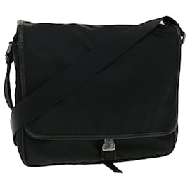 Prada-PRADA Shoulder Bag Nylon Black Auth ar7472-Black