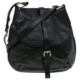 Prada-PRADA Shoulder Bag Leather Black BT0353 Auth ar7456-Black