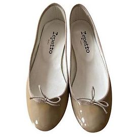 Bailarinas Repetto Cendrillon de charol beige 36,5. Beige