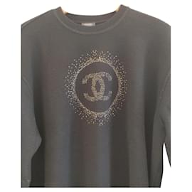 Chanel Pull logo uniforme Negro