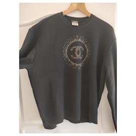 Chanel-Uniform logo sweater-Black