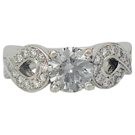 inconnue-Diamond ring 0,94 carat white gold.-Other