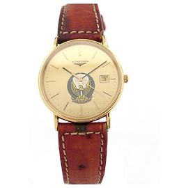 RELÓGIO LONGINES4.636.2 quartzo ct 33 MM EM AÇO PALÁDIO E COURO DE RELÓGIO DE AÇO Dourado