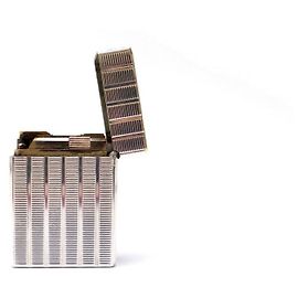 VINTAGE LIGHTER ST DUPONT LINE 1 Silver plated 4.5x3.5CM SILVER LIGHTER Silvery