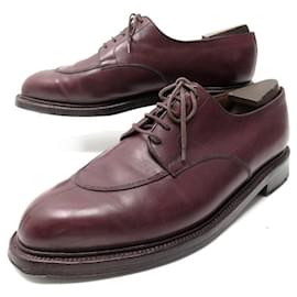 JM Weston-JM WESTON HALF HUNTING SHOES 598 Derby 8D 42 LEATHER TAPER SHOES-Dark red