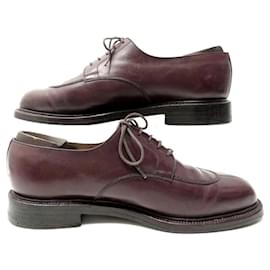 JM Weston-JM WESTON HALF HUNTING SHOES 598 Derby 8D 42 LEATHER TAPER SHOES-Dark red
