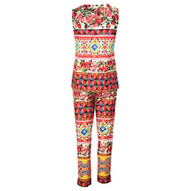 Dolce & Gabbana-Dolce Gabbana 'Mambo' Ensemble haut et pantalon en coton multicolore-Autre