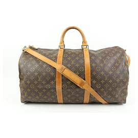 Louis Vuitton-Monogram Keepall Bandouliere 55 Boston Duffle Bag-Other