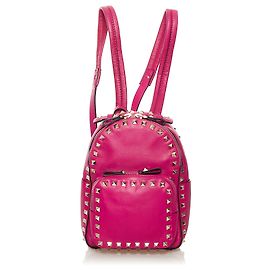 Valentino Rosa Rockstud Lederrucksack Pink