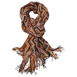 Missoni Schal Beige Golden Orange Dunkelbraun