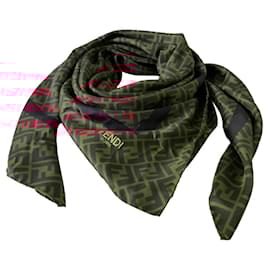 Fendi-Silk scarves-Dark red
