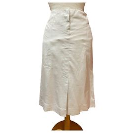 Saia de seda Isabel Marant Marfim Creme
