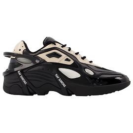 Raf Simons Cylon-21 Tênis em Marfim e Couro Preto Multicor
