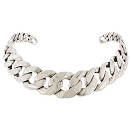Alexander Mcqueen-Chain Choker Necklace in Silver-Silvery,Metallic