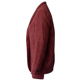 Isabel Marant-Isabel Marant Single-Breasted Blazer Coat in Red Lana Vergine-Red