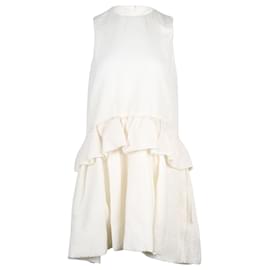 Victoria Beckham-Victoria Victoria Beckham Cloqué-Kleid aus weißer Seide-Weiß
